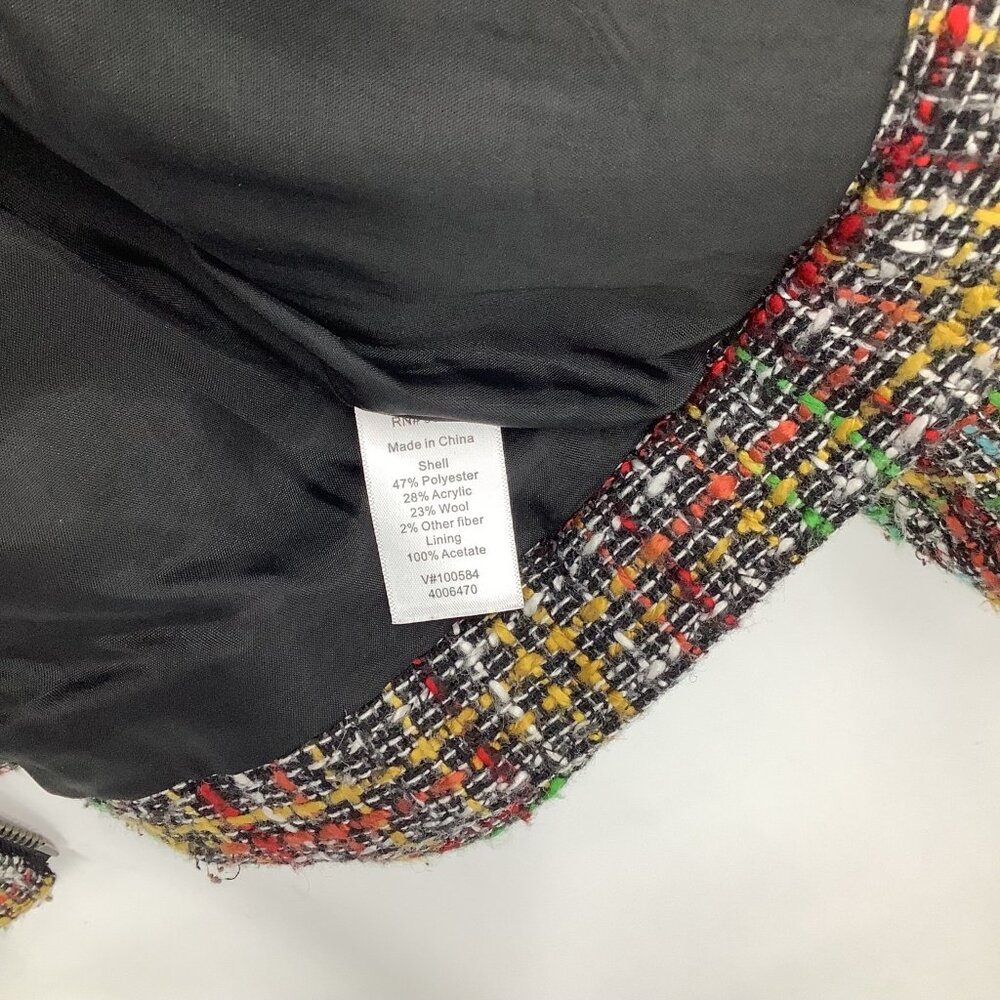 Coldwater Creek Women's Multicolor Tweed Moto Jacket Blazer Size 12 Lined - Picture 4 of 6